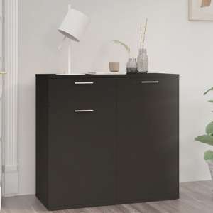 Ragni Wooden Sideboard With 2 Doors 1 Drawer In Black
