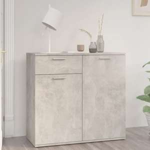 Ragni Wooden Sideboard With 2 Doors 1 Drawer In Concrete Effect