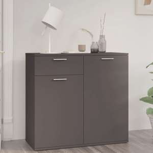 Ragni Wooden Sideboard With 2 Doors 1 Drawer In Grey