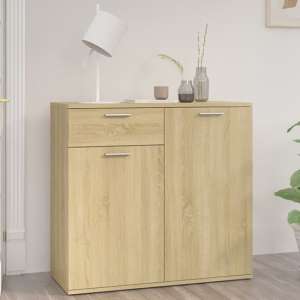 Ragni Wooden Sideboard With 2 Doors 1 Drawer In Sonoma Oak