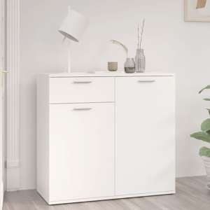 Ragni Wooden Sideboard With 2 Doors 1 Drawer In White