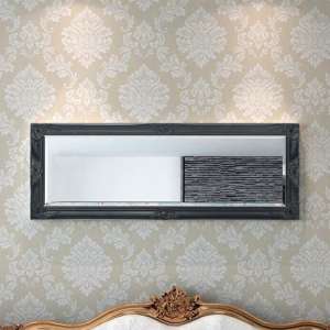 Ramiro Large Baroque Style Wooden Wall Mirror In Black