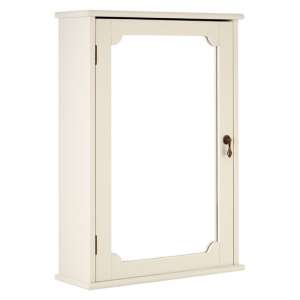 Ramona Wooden Bathroom Mirrored Cabinet In Ivory