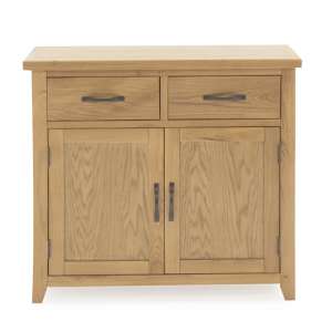 Ramore Small Wooden Sideboard In Natural With 2 Doors 2 Drawers