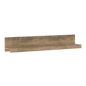 Rapilla Wide Wooden Wall Shelf In Chestnut