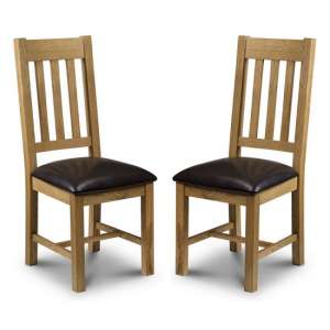 Aafje Wooden Dining Chairs In Waxed Oak In A Pair
