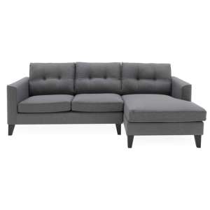 Rawls Fabric Right Hand Facing Corner Sofa In Charcoal
