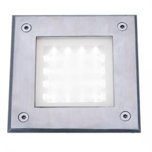 Recessed Square Walkover Light In Stainless Steel