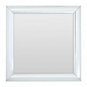 Recon Square Wall Bedroom Mirror In Thick Silver Frame