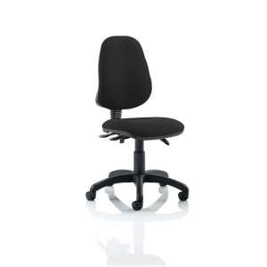 Redmon Fabric Office Chair In Black Without Arms