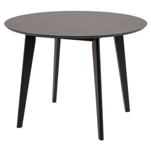 Redondo Round Wooden Dining Table In Black
