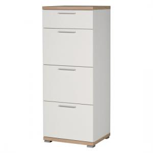Reggio Wooden Chest Of Drawers In White And Sonoma Oak