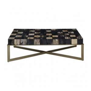 Relics Coffee Table In Multicolour With Stainless Steel Frame