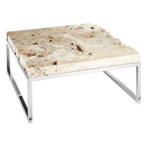 Relics Rectangular Cheese Stone Coffee Table In Mineral Accent
