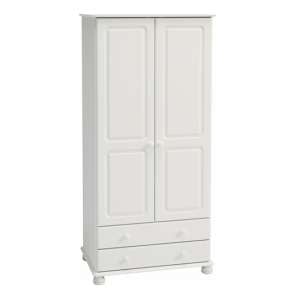 Richmond Tall Wardrobe In Off White With 2 Doors And 2 Drawers