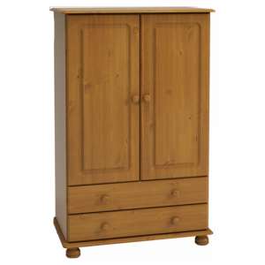 Richmond Wooden Wardrobe In Pine With 2 Doors And 2 Drawers
