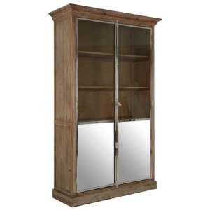 Mintaka Wooden Display Cabinet In Brown With 2 Doors   