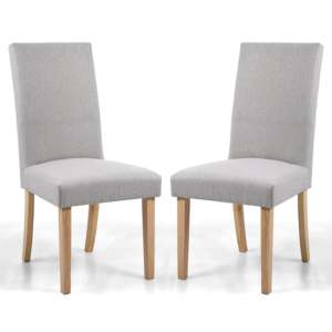 Rashto Cappuccino Plain Herringbone Dining Chairs In Pair