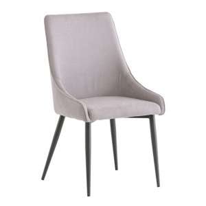 Remika Fabric Dining Chair In Grey