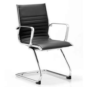 Ritz Leather Cantilever Office Visitor Chair In Black