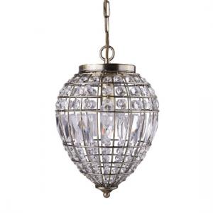 Riva Ceiling Pendant In Antique Brass With Crystal Glass Buttons