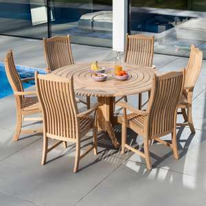 Robalt 1450mm Dining Table With 6 Bengal Chairs In Natural