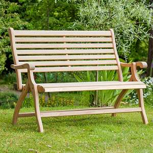 Robalt Outdoor Wooden Folding 4ft Seating Bench In Natural