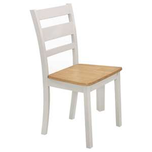 Robin Wooden Oak Solid Seat Dining Chair In Grey