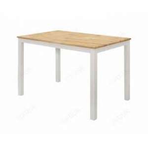 Robin Wooden Oak Top Dining Table In Grey