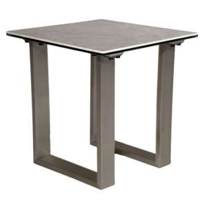 Rocca Ceramic And Glass End Table With Steel Base