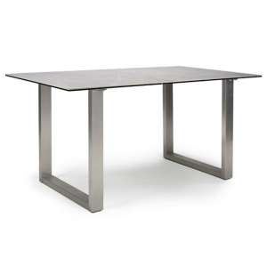 Rocca Ceramic And Glass Extending Dining Table With Steel Base