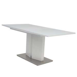 Speke Glass Extending Dining Table With White High Gloss