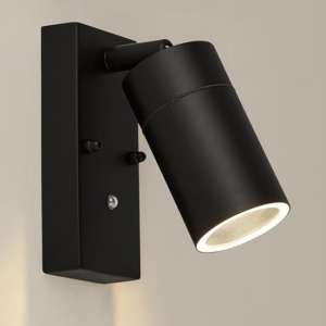 Rochester Outdoor Moveable Wall Light With Sensor In Black