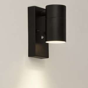Rochester Outdoor Wall Light With Down Sensor In Matt Black