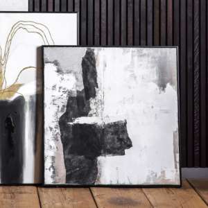Rock Point Abstract Framed Wall Art In Black And White