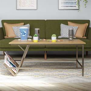 Rockingham Wooden Coffee Table With Magazine Rack In Walnut