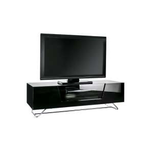 Clutton Medium LCD TV Stand In Black With Chrome Base