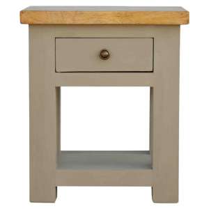 Rookie Wooden Bedside Cabinet In Grey And Oak Ish
