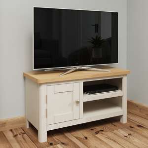 Rosemont Wooden 1 Door 1 Shelf TV Stand In Dove Grey
