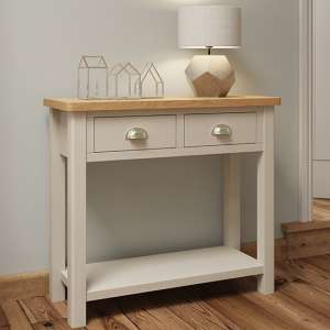 Rosemont Wooden 2 Drawers Console Table In Dove Grey