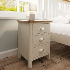 Rosemont Wooden 3 Drawers Bedside Cabinet In Dove Grey
