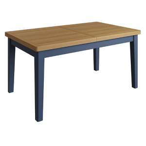 Rosemont Extending 160cm Wooden Dining Table In Dark Blue
