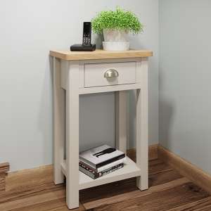 Rosemont Wooden Side Table In Dove Grey
