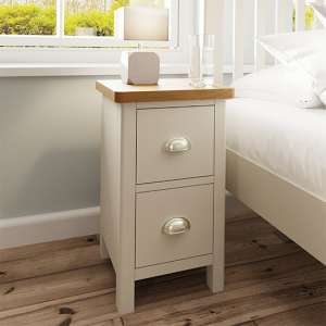 Rosemont Wooden 2 Drawers Bedside Cabinet In Dove Grey