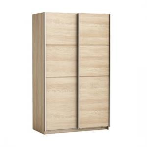 Rossett Wooden Sliding Wardrobe In Shanon Oak And Linen