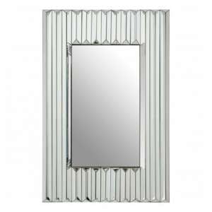 Rota Sleek Design Wall Bedroom Mirror In Polished Silver Frame