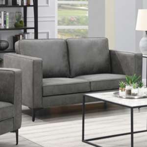 Rotland Fabric 2 Seater Sofa In Charcoal
