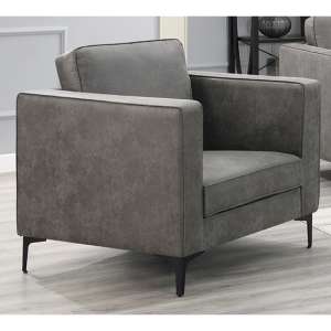 Rotland Fabric Armchair In Charcoal