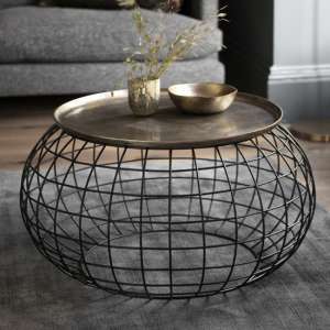 Rowen Coffee Table In Antique Gold