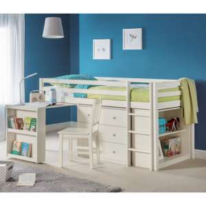 Roxy Sleepstation Bunk Bed In Stone White Lacquer